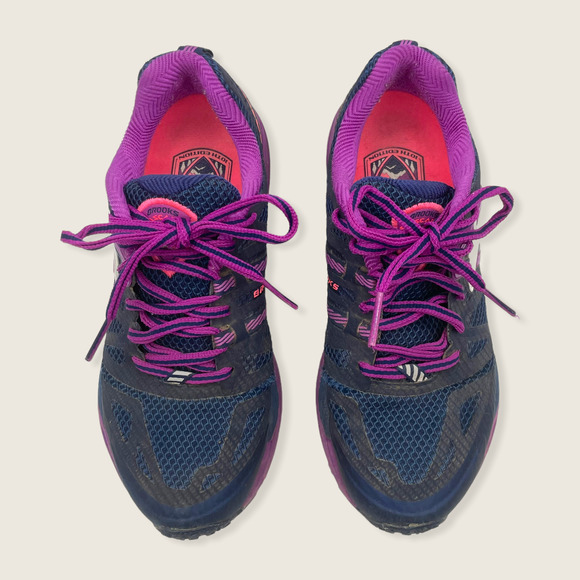 Brooks Cascadia 10 Purple Gray Fabric Mesh Lace Up Trail Running Sneakers 6 - Picture 4 of 9